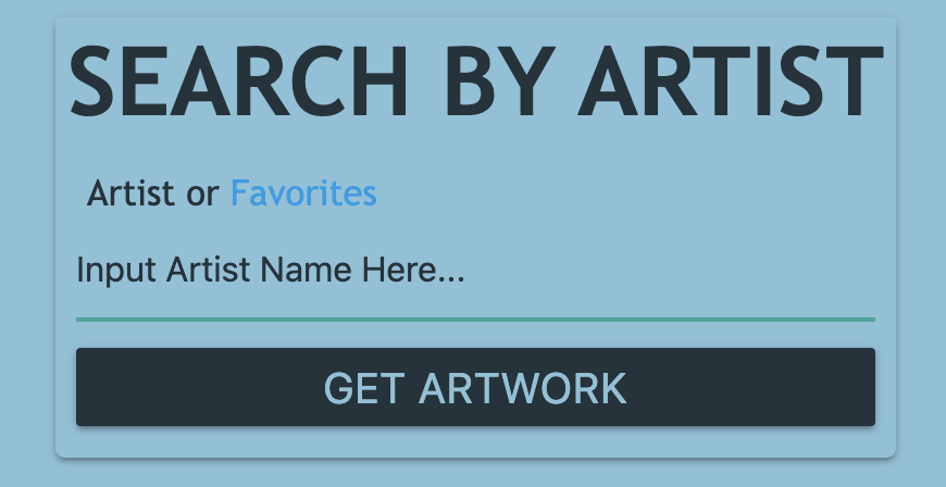 screen shot of website